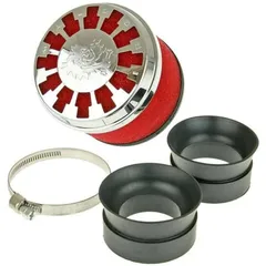 Lufi Luftfilter Malossi Red Filter E13 42 / 58mm gerade rot-Chrom M.0413528
