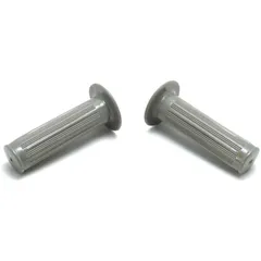 Grey plastic handle set for Zündapp M 50, 25 Bergsteiger, Kreidler Flory MF, Hercules M, 220, 221, 222, P 1, MP 2, 4, Prima Mofa