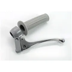 Armature aluminum 22mm grey grooved rubber grip 105mm for Zündapp, Kreidler, Hercules, Puch, DKW, KTM, moped, moped, mokick MG00