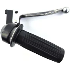 Throttle grip fitting black grooved rubber grip aluminum clutch lever ball end 22mm 105mm for Zündapp, Kreidler, Hercules, Puch,