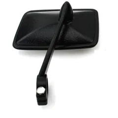 Mirror left plastic aluminum black for Simson Schwalbe KR 51/1, SR4-2, SR4-3, SR4-4, MZ TS 250 MG00000751
