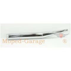 Exhaust Jamarcol bend 28mm connection 70mm diameter 695mm chrome for Kreidler Florett LF, LH, RMC, RS, Flory, Zündapp CS, KS, GT