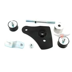 Exhaust bracket set 7-piece black metal for Zündapp, KS 50 Cross Type 517 MG00001279