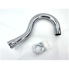 Exhaust manifold steel 32mm cylinder connection 30mm exhaust connection with manifold clamp for Zündapp, RS 50, scooter type 561
