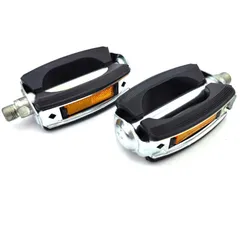 Pedals pair 9/16 black/silver for Zündapp, Kreidler, Hercules, Puch, DKW, Miele, NSU, Gritzner, Göricke MG00002201