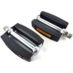 Pedals pair black silver for Zündapp, Kreidler, Hercules, Puch, DKW, Miele, NSU, Gritzner, Göricke MG00002204