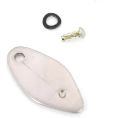 Steering lock cover metal with notched nail and washer for Piaggio Vespa 50 N, SR, Sprinter 50, 90, 90 S, SS, Sprint 150, Super