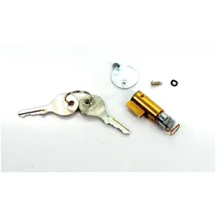 Steering lock brass 12mm with 2 keys for Zündapp CS, CX, ZD, KS, C, GTS, Piaggio Vespa Ape TM P 50, 90, DN 200, DS ET 3 125, Iri