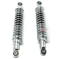 Shock absorber chrome 310mm hydraulic 5-way adjustable 10mm/12mm bushes for Zündapp GTS, C 50 Sport, KS, Hercules, Kreidler, Puc