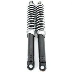 Federbein Satz 300mm Einstellbar Schwarz/Silber 10mm/8mm für Zündapp, Kreidler, Hercules, Puch, Mofa, Mokick, Moped MG00002510