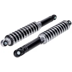 Federbein Satz 320mm Einstellbar Schwarz/Silber 10mm/8mm für Zündapp, Kreidler, Hercules, Puch, Mofa, Mokick, Moped MG00002528
