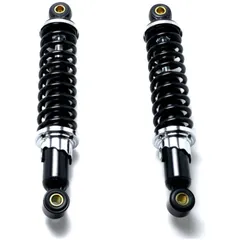 Federbein Schwarz Hydraulisch 260mm 10mm Buchsen 5-fach Einstellbar für Kreidler Flory, Zündapp, Hercules, Puch, Simson, Miele,