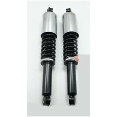Federbein Satz Schwarz Chrom 360mm Buchsen 8mm 10mm Feder 7mm für Puch, Monza, Mofa, Moped, Mokick MG00002581