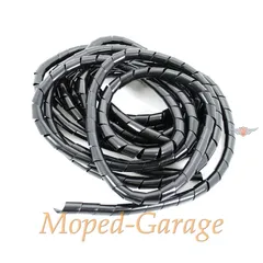 Spiralschlauch Kunststoff 8mm Schwarz 5 m für Zündapp, Kreidler, Hercules, Puch, DKW, KTM, NSU, Simson, Mofa, Moped, Mokick, Mot
