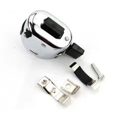 Light switch Goebel push button with mounting clip chrome for Hercules Prima M, MK, K, KX, Ultra, HR, SB, CB 220, Kreidler Flore