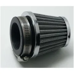 Luftfilter 48mm Schwarz Silber für Zündapp, Kreidler, Hercules, Puch, Simson Mofa, Moped, Mokick, KKR, Roller MG00006120