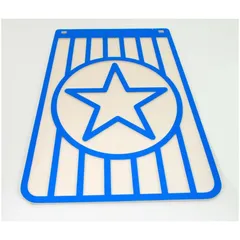 Spritzlappen Weiß-Blau 210/175x270mm für Mofa, Moped, Mokick MG00007654