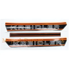 Tankaufkleber Kreidler 3 Teile Schwarz/Orange für Florett RS RMC MG00008324