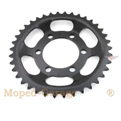 Sprocket Esjot steel black 38 teeth 415 for Zündapp Super Combinette, Sport Falconette, ZD 20, 40, 25, ZL Hai CX 25 TS, ZS ZE C