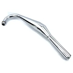 Rennauspuff Chrom Flanschanschluss 32mm Länge 820mm Schalldämpferdurchmesser 51mm Birnendurchmesser 90mm für Hercules, DKW MG000
