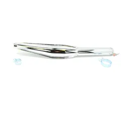 Exhaust chrome 28mm 660mm for Zündapp CS, KS, GTS, ZR, ZD, ZL, C, Kreidler Florett, LF, LH, RMC, Flory, Hercules Prima, MK, K 50