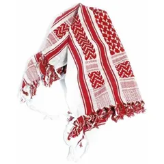 Scarf cotton 50cm x 60cm white / red 40 gram for moped mokick MG00013030