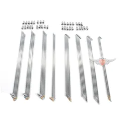 Speichen Chrom 18x196mm 18x205mm 2,6mm mit Nippel (36 Stück) für Puch, MS 50 MG00021246