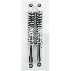 Federbein Chrom 395mm Hydraulisch 5-fach einstellbar 10mm/12mm Buchsen für Zündapp, Hercules, Kreidler, Puch, Mofa, Moped, Mokic