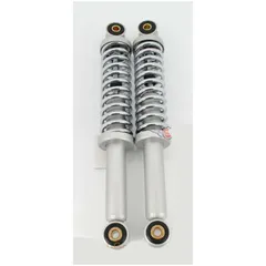 Federbein Satz Grau 275mm 8mm Buchsen 6mm Feder für Hercules, Puch, Miele, DKW, KTM, Rixe, Kreidler, Zündapp, Mofa, Moped, Mokic