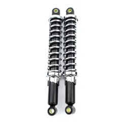 Federbein Satz 340mm Schwarz Verstellbar 10mm 8mm für Puch Maxi S, Zündapp, Kreidler, Hercules, Mofa, Mokick, Moped MG00025347