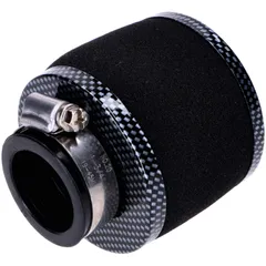 Air filter Powerfilter foam 35mm 75x80mm carbon look straight for Puch, Zündapp, Hercules, KTM, DKW, Simson MG00061113