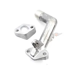 Ansaugstutzen Aluminium 14mm Schräg mit Adapterplatte für Sachs 504, 505, Hercules Prima, M, DKW, KTM Mofa, Moped, Mokick MG0006