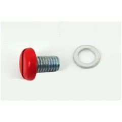 Ölstand Schraube Rot mit Dichtscheibe Aluminium für Zündapp, Bergsteiger Typ 434, Super Combinette, Sport R 50, C GTS, CS, KS, C