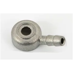 Connector for Dellorto fuel hose slanted silver for Piaggio Ciao, Bravo, Garelli Bonanza MG00067294