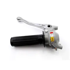 Gear lever fitting Grey with black handle Aluminum clutch lever Polished for Puch, moped, moped MG00077319