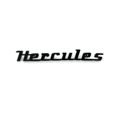 Seitendeckel Schriftzug Metall 80x10mm Befestigungsabstand 49mm für Hercules, K 50, 50 Super, Super Sport, MK 4, Typ 103 MG00083