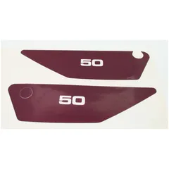 Aufkleber Satz Seitendeckel 50 violett für Yamaha FS1 1J5, RD 50 MG00083264