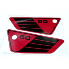 Seitendeckel Aufkleber Maße ca 100mm hoch 270mm lang für Yamaha FS 1 Mokick, RD 50 MG00083265
