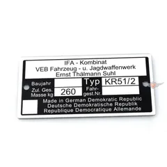 Typenschild Simson für KR 51/2 Moped Mokick MG00083320