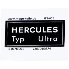 Frame sticker MOGA Wide approx. 40mm High 19mm for Hercules K 50 Type Ultra MG00083405
