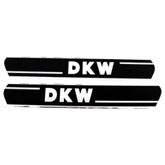 Tank Aufkleber Maße 330mm x 40mm Farbe Hintergrund Mattschwarz Schrift Glanzweiß für Mofa, Moped MG00083410