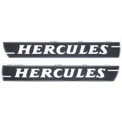Tank Aufkleber Set 270x34mm 2 Stück für Hercules HR 1, Hobby Rider mattschwarz mit weisser Schrift MG00083414
