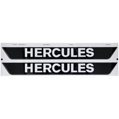 Aufkleber Tank MOGA 2 Stück Breit 327mm Hoch 38mm schwarz glänzend mit weisser Schrift für Hercules M 3, 4, 5, Prima, Optima MG0