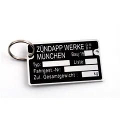 Schlüsselanhänger MOGA Blech 40x24mm 1mm Stärke für Zündapp MG00083449