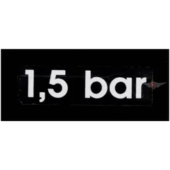 Aufkleber 1,5 bar Schwarz Weiß für Hercules, K 125 BW V1, V2 MG00083458