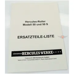 Spare parts list parts catalog issue 1963 for Hercules scooter R 50 RS S MG00086197