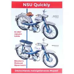 Werbeplakat 50er 60er Jahre für NSU Quickly S 2 Moped MG00086460