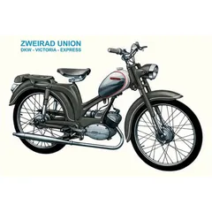 Werbeplakat Nachdruck 29cm 42cm für Zweirad Union Typ 110, DKW Victoria Express 110 MG00086469