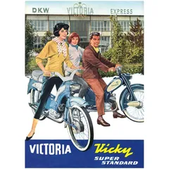 Werbeplakat Nachdruck 42cm 29cm für Victoria (DKW Express), Vicky Standard, Super Luxus MG00086473