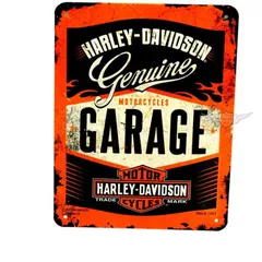 Schild Blech Hoch ca. 200mm breit 150mm Kräftige Farben für Harley MG00086591
